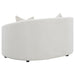 CoasterEssence Rainn 2-piece latte boucle upholstered sofa set with sloped arms