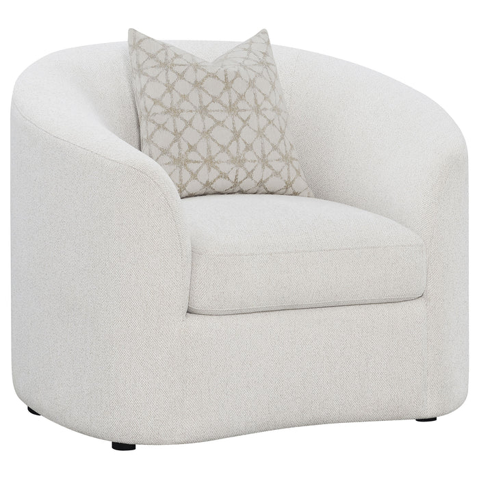 Rainn 3-piece boucle upholstered sloped arm sofa set in latte by CoasterEssence