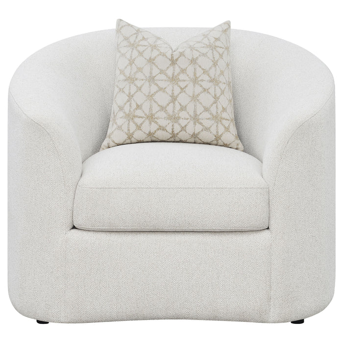 Rainn 3-piece boucle upholstered sloped-arm sofa set in latte by CoasterEssence