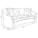 Rainn Boucle upholstered sloped arm sofa in latte by CoasterEssence