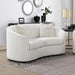 Rainn Boucle upholstered sloped-arm loveseat in latte by CoasterEssence