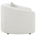 CoasterEssence Rainn latte boucle upholstered accent chair with sloped arms