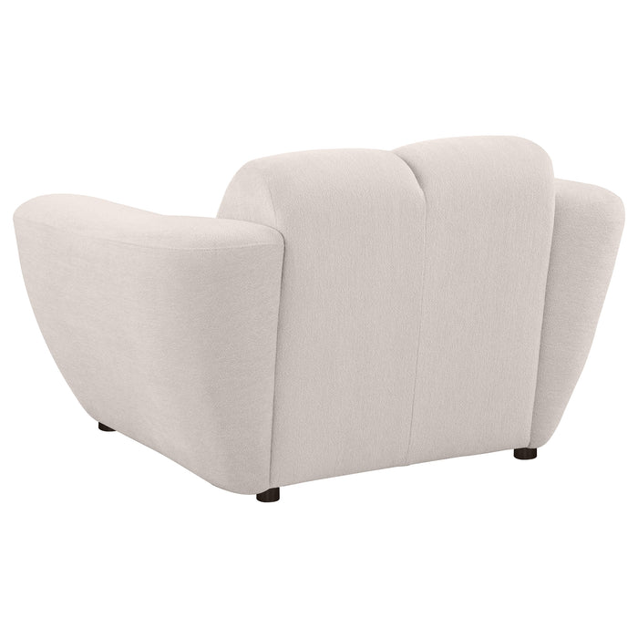Destino 3-piece Chenille Splayed Arm Sofa Set Greige