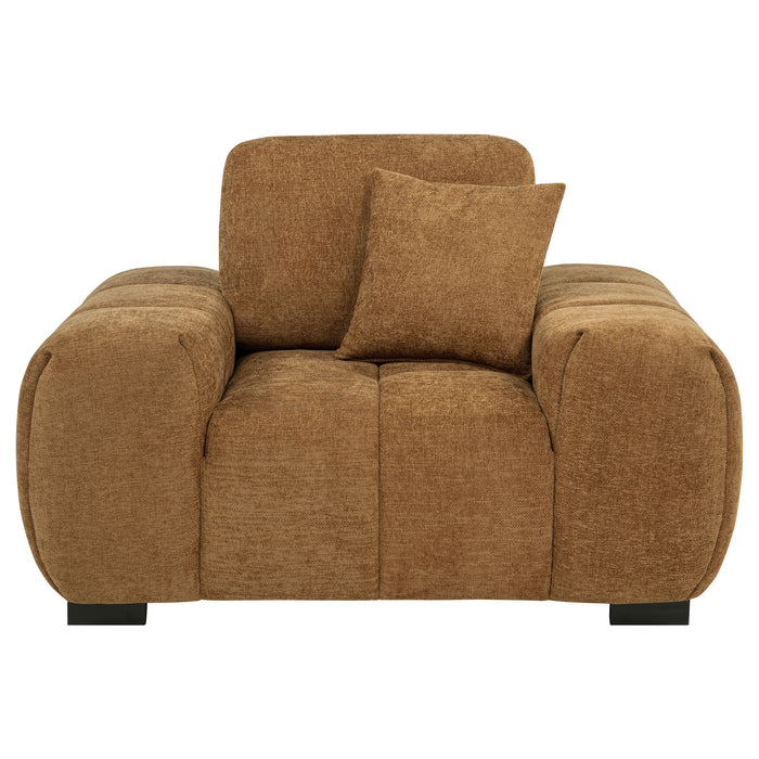 Octavia Tufted Upholstered Accent Chair Amber