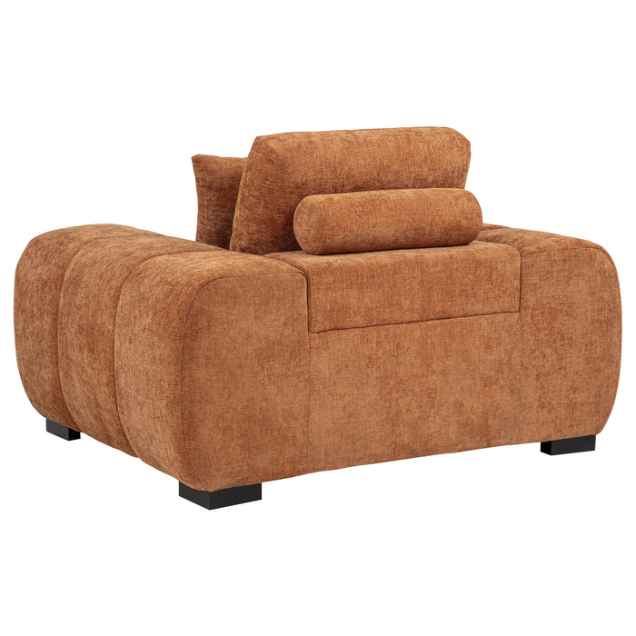 Octavia Tufted Upholstered Accent Chair Orange