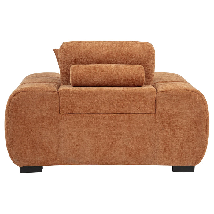 Octavia Tufted Upholstered Accent Chair Orange
