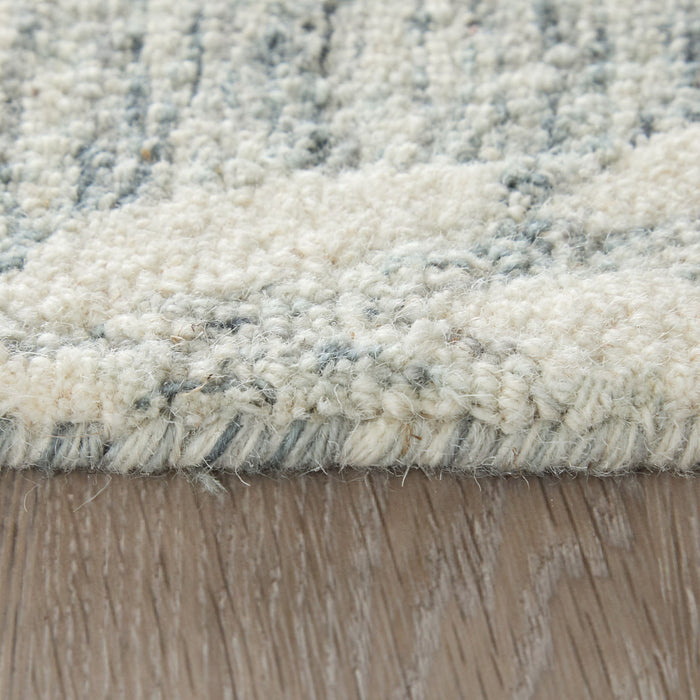 12' X 15' Wool Floral Hand Tufted Area Rug (722346) - Blue / Ivory