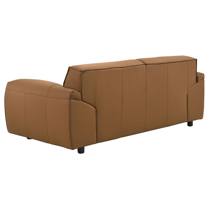 Buxton 2-piece Leather Upholstered Sofa Set Orange
