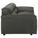 Buxton top grain leather upholstered sofa in graphite by CoasterEveryday