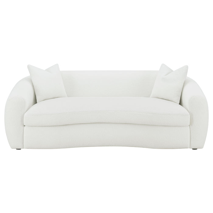 Isabella 2-piece Sherpa Upholstered Sofa Set Natural