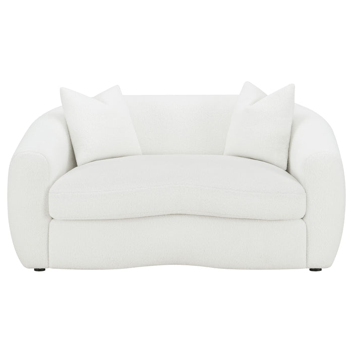 Isabella 2-piece Sherpa Upholstered Sofa Set Natural
