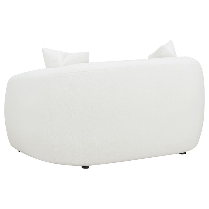 Isabella 2-piece Sherpa Upholstered Sofa Set Natural