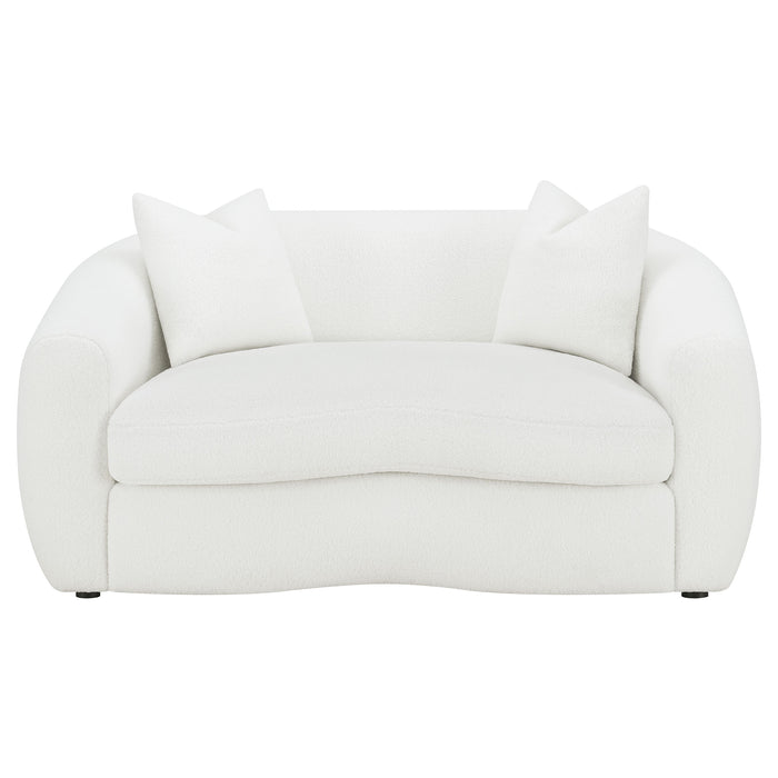 Isabella 3-piece Sherpa Upholstered Sofa Set Natural