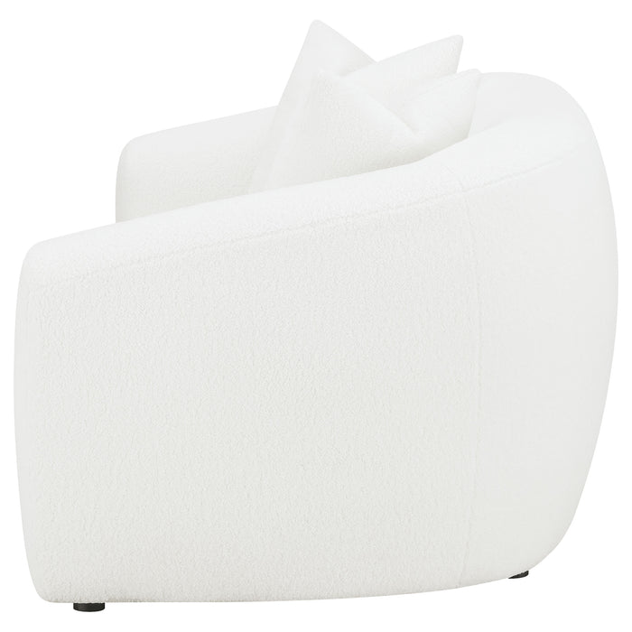 Isabella Sherpa Upholstered Loveseat Natural