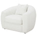 CoasterElevations Isabella faux sheepskin upholstered accent chair in natural color, showcasing plush, comfortable furniture design.