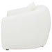 CoasterElevations Isabella faux sheepskin upholstered accent chair with natural finish, showcasing plush seating and stylish design.