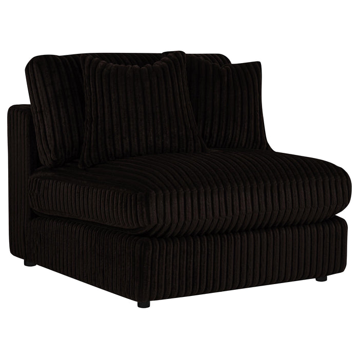 Blaine Upholstered Armless Chair Chocolate