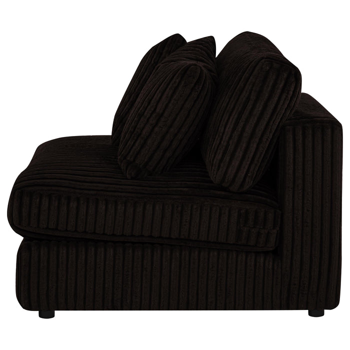 Blaine Upholstered Armless Chair Chocolate