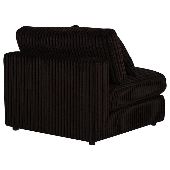 Blaine Upholstered Armless Chair Chocolate