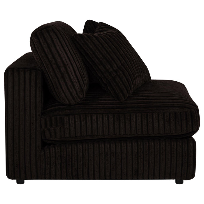 Blaine Upholstered Armless Chair Chocolate