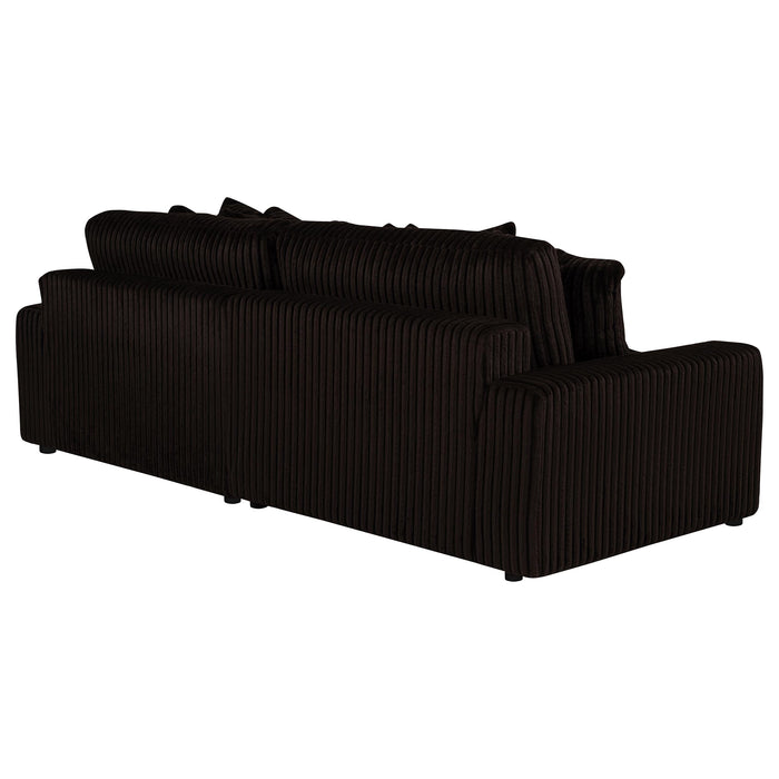 Blaine Upholstered Reversible Chaise Sectional Sofa Chocolate