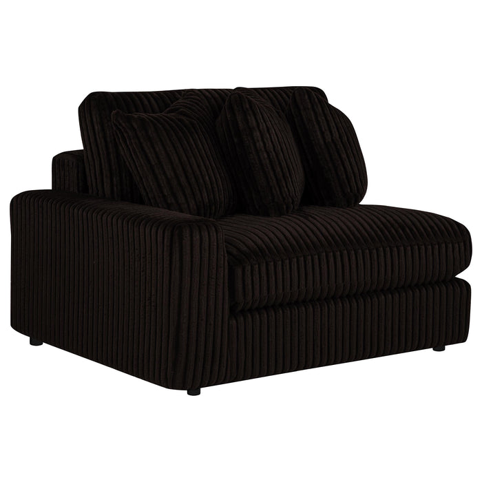 Blaine Upholstered Reversible Chaise Sectional Sofa Chocolate