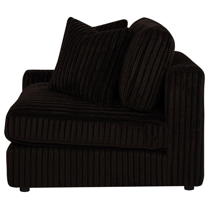 Blaine Upholstered Reversible Chaise Sectional Sofa Chocolate