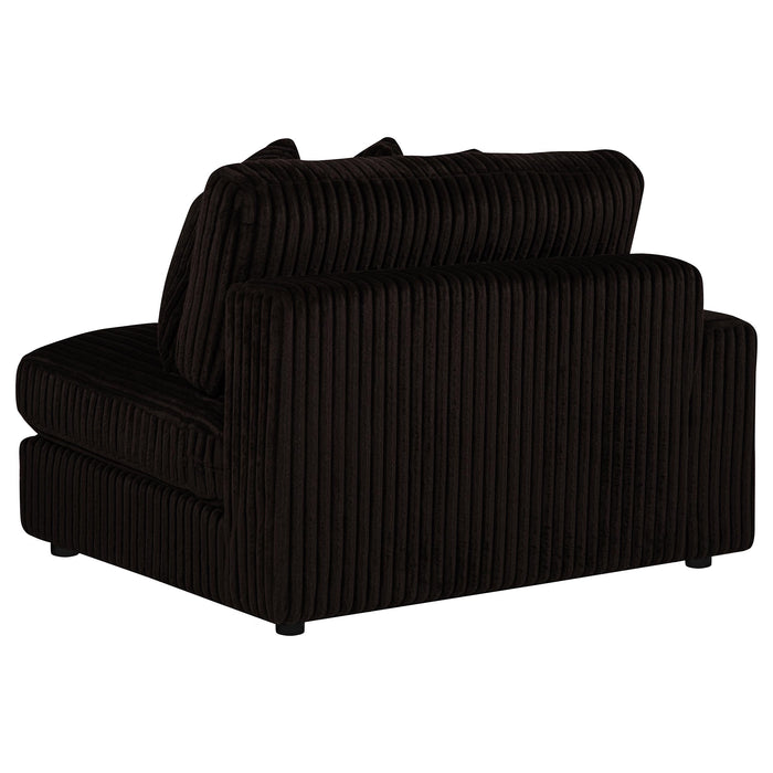 Blaine Upholstered Reversible Chaise Sectional Sofa Chocolate