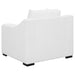 Ashlyn white 3-piece upholstered sloped arm sofa set by CoasterElevations, featuring plush cushions and contemporary design.