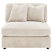 CoasterEveryday Blaine sand corduroy armless chair with reversible cushions