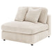 CoasterEveryday Blaine sand corduroy armless chair with reversible cushions