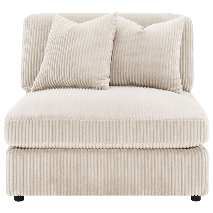 Blaine 3-Piece Corduroy Reversible Chaise Sectional Sofa Sand