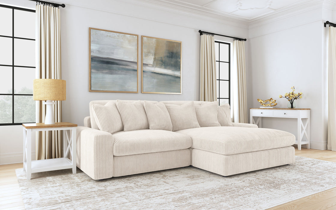 Blaine 2-Piece Corduroy Reversible Chaise Sectional Sofa Sand