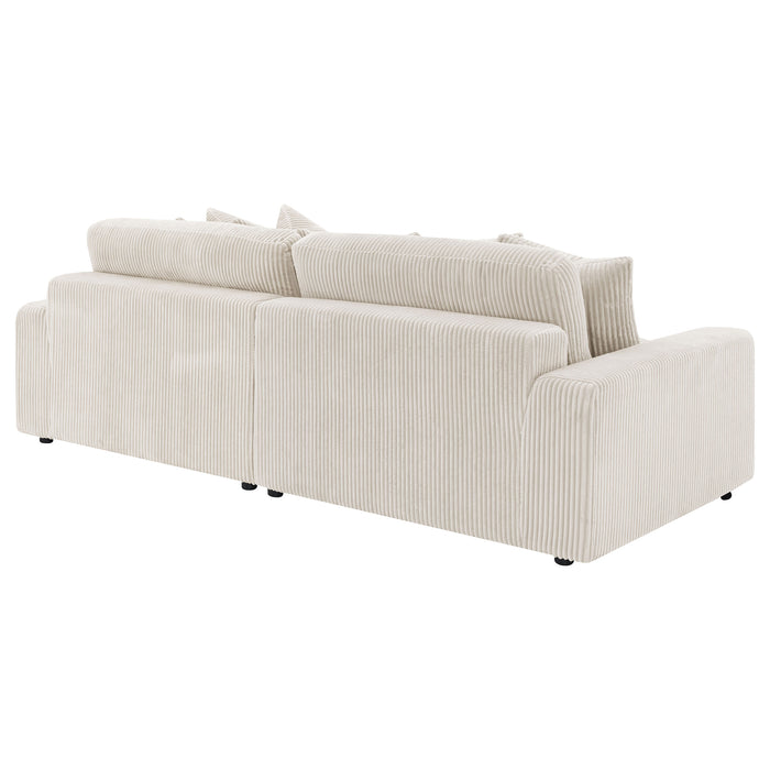 Blaine 2-Piece Corduroy Reversible Chaise Sectional Sofa Sand