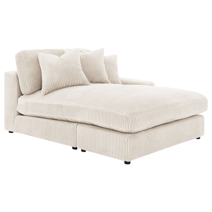 Blaine 2-Piece Corduroy Reversible Chaise Sectional Sofa Sand