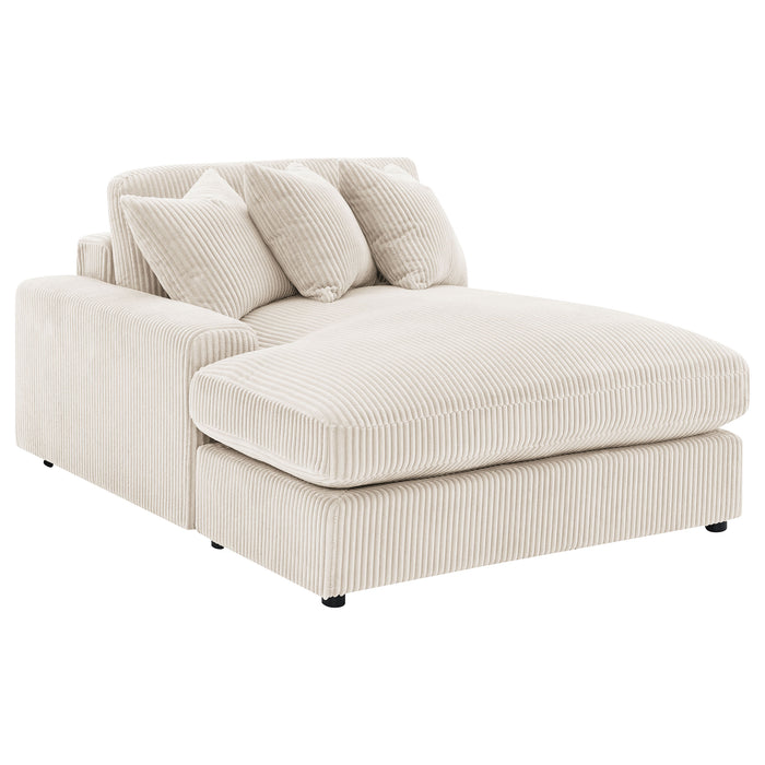Blaine 2-Piece Corduroy Reversible Chaise Sectional Sofa Sand