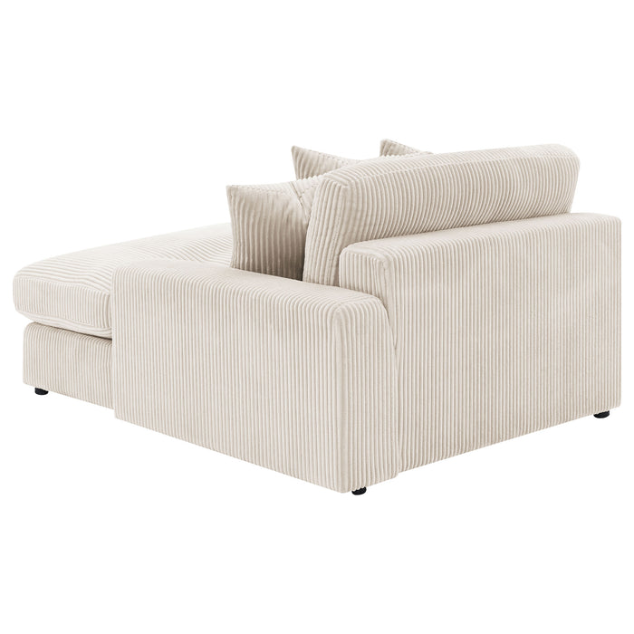 Blaine 2-Piece Corduroy Reversible Chaise Sectional Sofa Sand