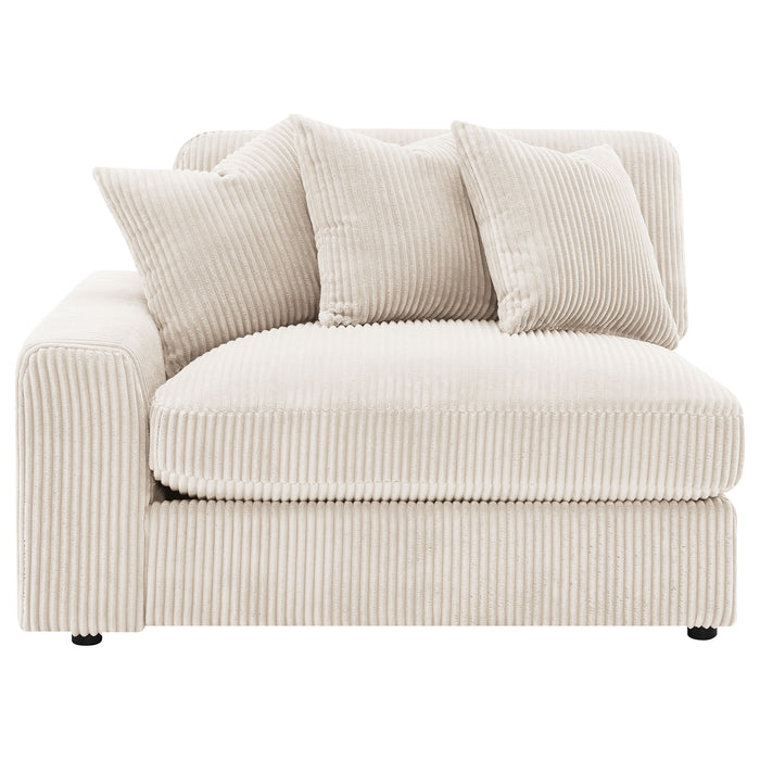 Blaine 2-Piece Corduroy Reversible Chaise Sectional Sofa Sand