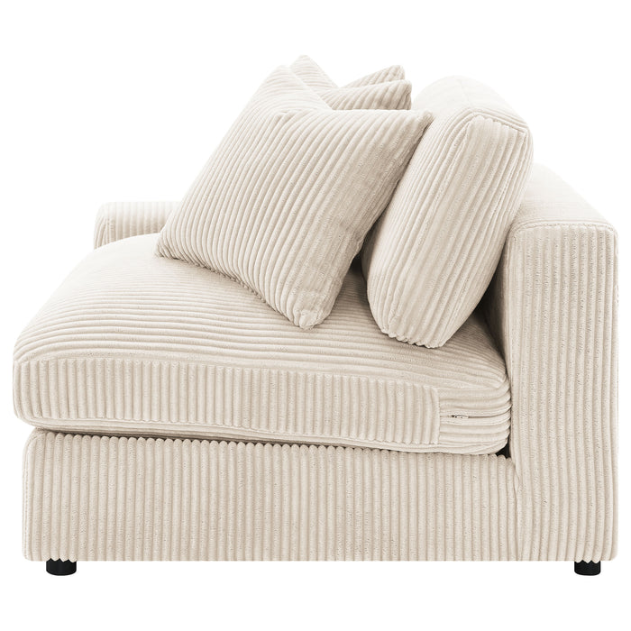 Blaine 2-Piece Corduroy Reversible Chaise Sectional Sofa Sand