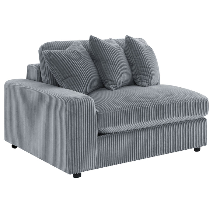 Blaine 2-Piece Corduroy Reversible Chaise Sectional Sofa Fog