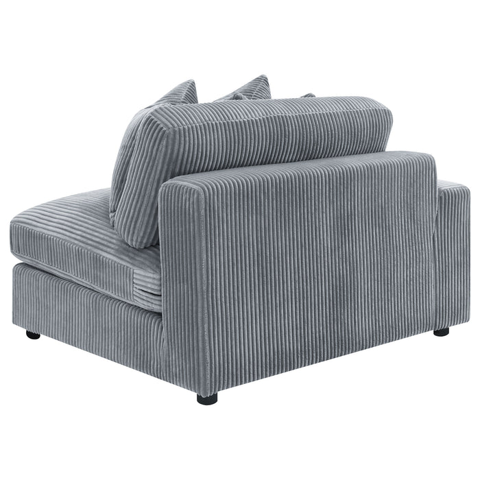 Blaine 2-Piece Corduroy Reversible Chaise Sectional Sofa Fog