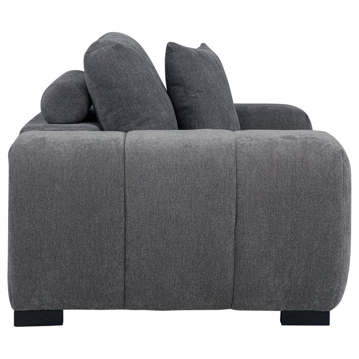 Octavia Tufted Upholstered Accent Chair Charcoal Grey