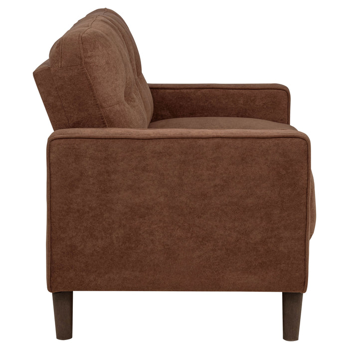 Bowen II 3-piece Fabric Upholstered Track Arm Sofa Set Rust
