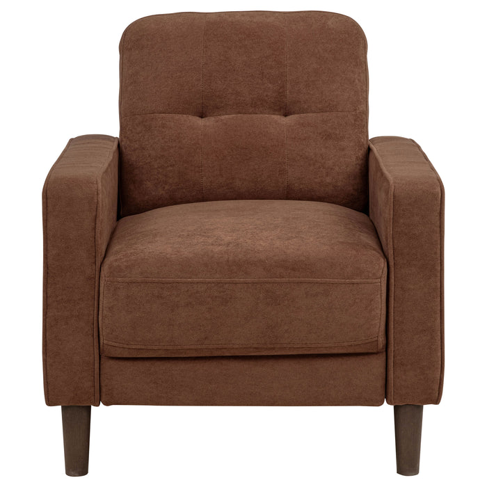 Bowen II 3-piece Fabric Upholstered Track Arm Sofa Set Rust