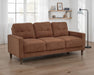 CoasterEveryday Bowen II rust fabric upholstered sofa with track arms