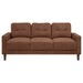 CoasterEveryday Bowen II rust fabric upholstered sofa with track arms