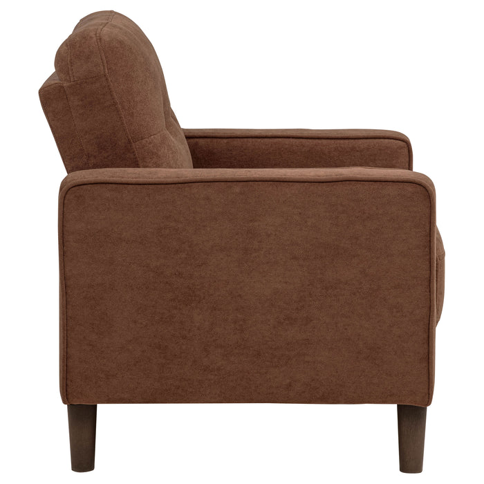 Bowen II Fabric Upholstered Track Arm Accent Chair Rust