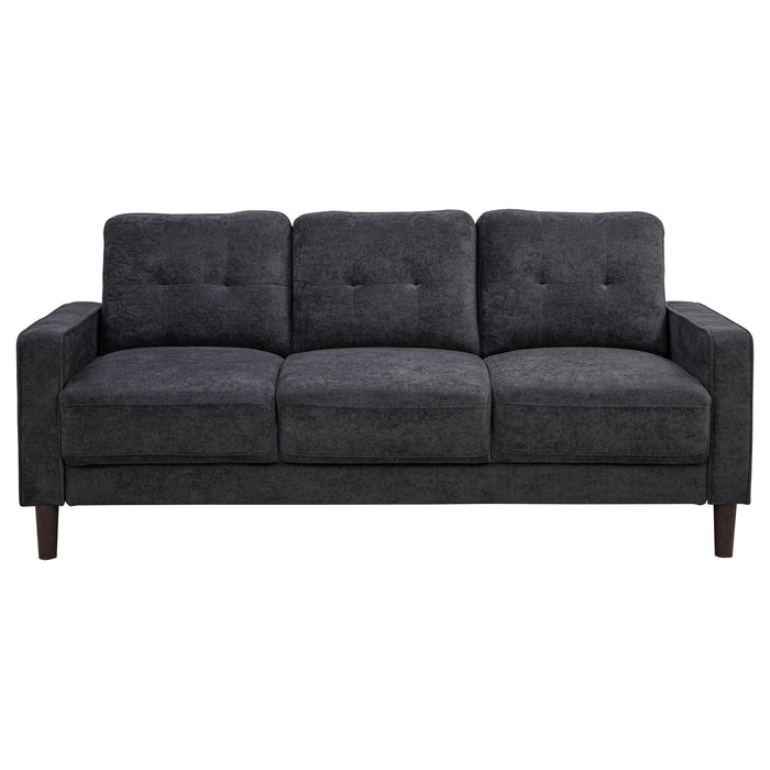 Bowen II 2-piece Upholstered Track Arm Sofa Set Steel Grey