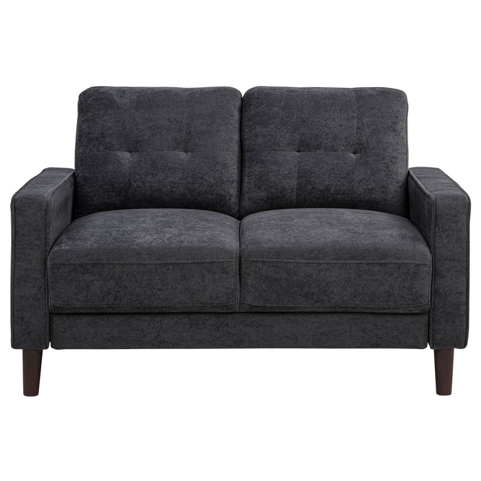 Bowen II 3-piece Upholstered Track Arm Sofa Set Steel Grey