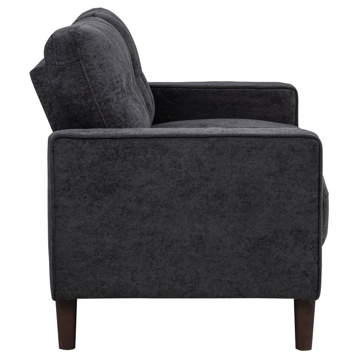 Bowen II 3-piece Upholstered Track Arm Sofa Set Steel Grey